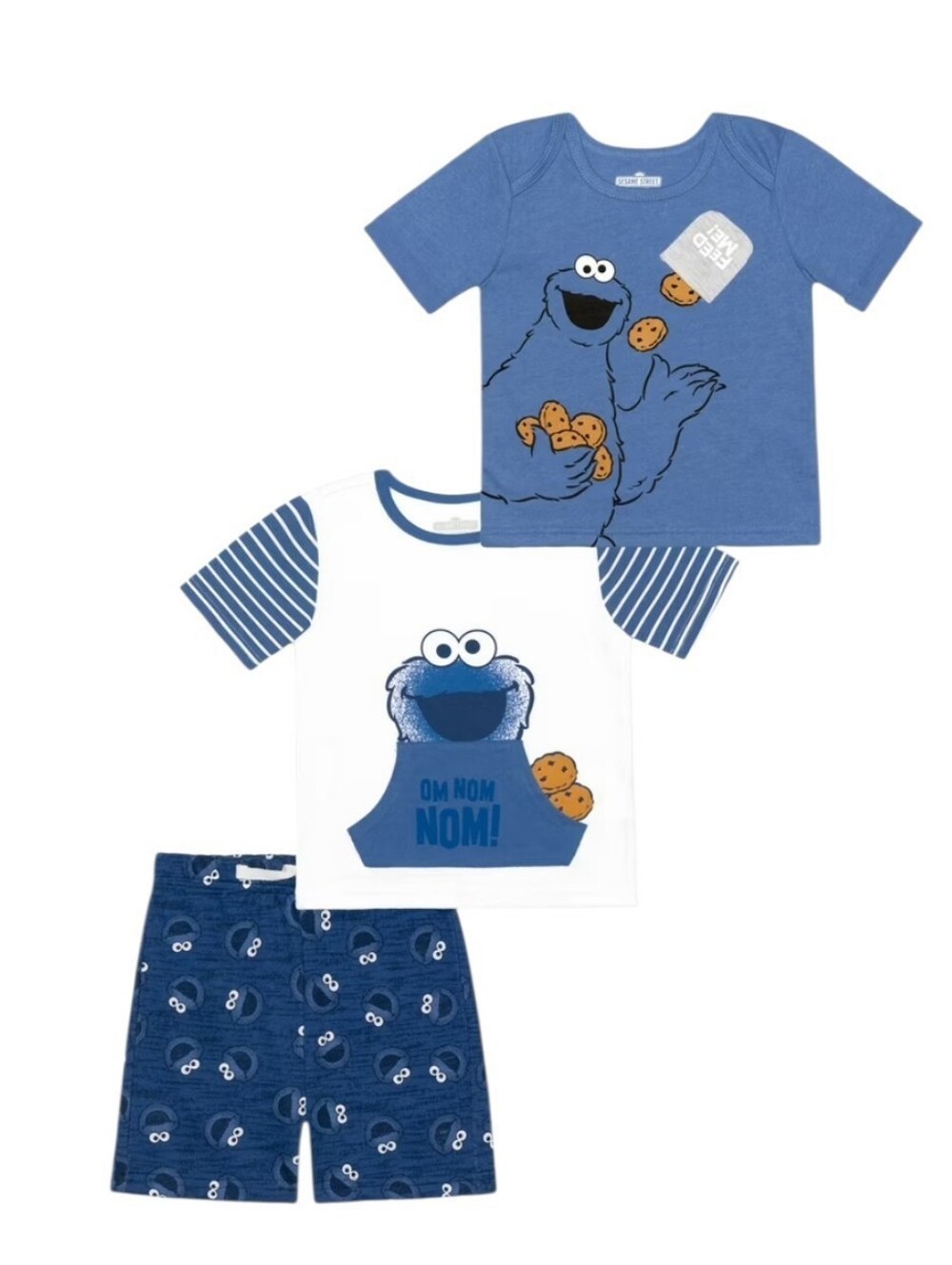 Sesame Street Cookie Monster T-shirt & Short Set Nwt